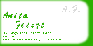 anita feiszt business card